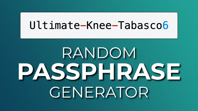 Random Passphrase Generator